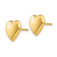 thumbnail image 2 of 14K Yellow Gold Polished Heart Button Earrings, 2 of 3