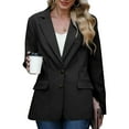 thumbnail image 2 of Siilsaa Blazers for Women Plus Size Long Sleeve Formal Notch Lapel Button Down Blazer Pockets Jacket Black,XL, 2 of 4