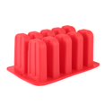 thumbnail image 4 of Molde de cubitos de helado de silicona, 10 formas de moldes de paletas caseras, fabricante de paletas de hielo congelado de silicona de grado alimenticio, sin BPA, rojo Xemadio CKCGJYOP1, 4 of 7