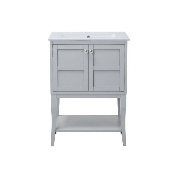 Elegant Lighting Vf2101 Mason 24" Free Standing Single Basin Vanity Set - Grey