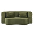 thumbnail image 4 of LiviNest Green Velvet Convertible Sofa Bed: Modern Folding Floor Sofa Bed for Small Apartments & Home Offices - Plush Fabric High-Density Foam Support Sleeper Sofa for Adults & Guests, 4 of 6