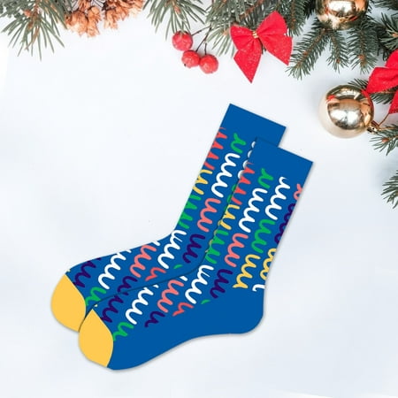 

8 pair Men s Autumn And Winter Socks Santa Claus Snowflake Men s Middle Tube Socks Damp Cotton Socks Color Random