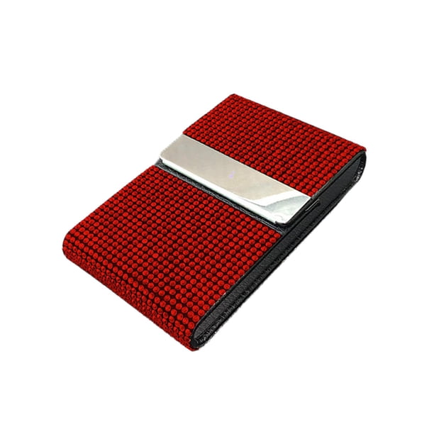 Porta tarjetas de identificación, paquete de tarjetas, accesorios para el coche, organizador de documentos para el coche con Rojo