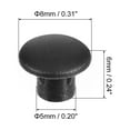 thumbnail image 2 of Uxcell 600Pack 5mm(3/16") Dia Plastic Screw Hole Plugs Cover for Furniture, Black, 2 of 6