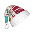 thumbnail image 2 of Kdxio London Symbols for Christmas Hat Santa Hats for Adults Unisex Red Velvet Extra Thicken Xmas Hat for New Year Festive Holiday Party, 2 of 6