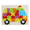 thumbnail image 1 of Juguetes de Bloques con Letras de Animales, Rompecabezas Del Alfabeto, Actividades de Aprendizaje, Rompecabezas de Madera con Letras Abc para Juguetes SM SunniMix Rompecabezas, 1 of 8