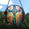 thumbnail image 7 of Cross Stained Glass Suncatcher, Cross Glass Suncatchers for Windows For Merry Christmas, 7 of 7
