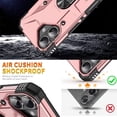 thumbnail image 3 of Case for iPhone 16,Military Grade Drop Full-Body Shockproof Protective Built in 360° Rotate Magnetic Kickstand Ring Holder Phone Case for iPhone 16,6.1 Inch 2024 (Rose Gold), 3 of 18
