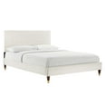 thumbnail image 2 of Modway Yasmine Channel Tufted Performance Velvet Queen Platform Bed in White, 2 of 8