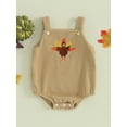 thumbnail image 2 of Liacowi Baby Girls Cual Sleeveless Romper Infant Turkey/Cake Print Bodysuit Thanksgiving Clothes 0-24M, 2 of 8