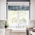 thumbnail image 3 of Kitchen Curtains and Valances Set, Rod Pocket Window Valance 18 Inch Window Curtain Panels for Living Room Bedroom Laundry, 27.5x36in, 3 Pieces, 3 of 7