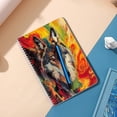 thumbnail image 5 of Spiral Notebook,Double-Wire Spiral College Lined Journal Notebook for Study and Notes,100 Pages,5.71x 8.26 in - Wolf with a Colorful Abstract Background, 5 of 7