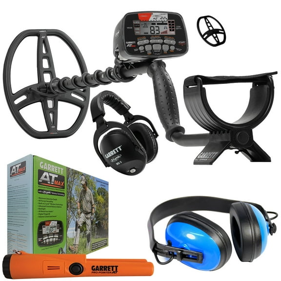 Garrett AT MAX Metal Detector w/ MS-3, Garrett Pro-Pointer AT, Submersible Headphones