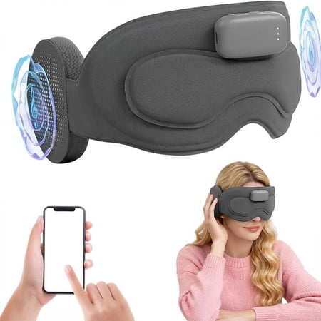 AI Sleep Eye Mask, Smart Sleep Aid with Meditation Music, Sleep Monitoring Tracker, APP Control, 3D Breathable Design, Rechargeable Eye Mask for Home, Travel, Office Nap, Insomnia Relief