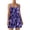 Purple, variant on Hvot&aat Women's Summer Printed Loose Dress Adjustable Spaghetti Strap Tank Dress Pleated Flowy Sundress