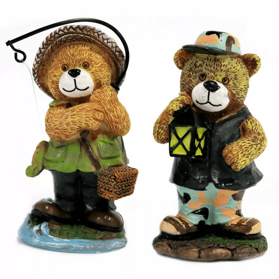 Woodland Creek Outdoor Bliss Bear Figurine, Set of 2