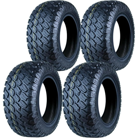 Set 4 WOLF PACK 23X10.5-12 Golf Cart Tires Non-Directional Tubeless Tire Multi-Terrain Tire with Superior Traction and Mud-Resistant Self-Cleaning Tread Design for Long-Lasting Performance