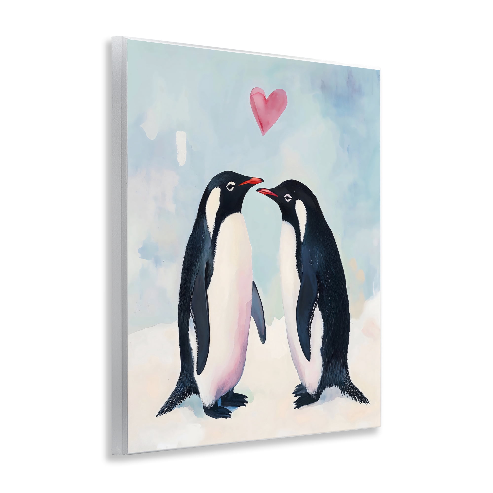 Stupell Industries Penguin Love with Heart Wall Plaque Art, design by The Prints Vibe