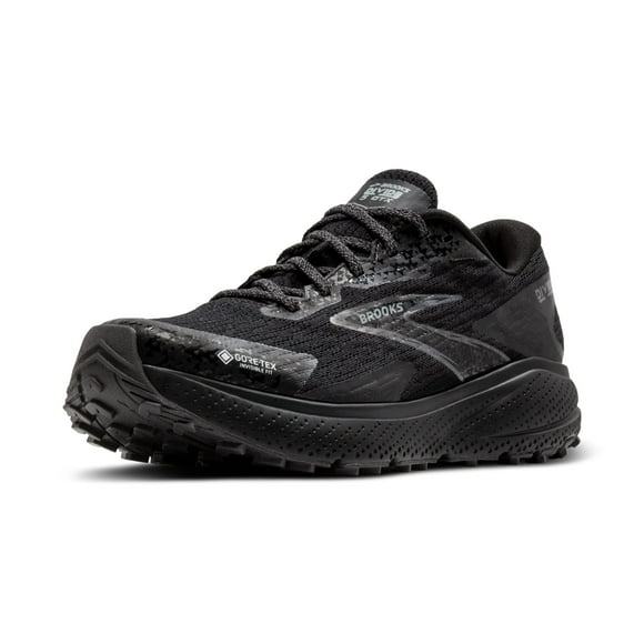 Brooks Women’s Divide 5 GTX Waterproof Trail Running Shoe - Black/Alloy/Primer Grey - 8 Medium