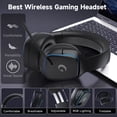 thumbnail image 2 of AYEDLOE Wireless Gaming Headset 2.4GHz for PS5/PS4/PC/Switch - Bluetooth 5.3 Headphones with Noise-Canceling Mic, 7.1 Surround Sound, 70H Battery Life, RGB Lights, Foldable, Portable-Black, 2 of 8