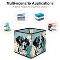 thumbnail image 2 of Spotted Dog Large Capacity Foldable Storage Basket with Handle - 10.8"x10.5"x10.6" for Storage Baskets, Storage Box, Toy Box, 2 of 6