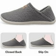 thumbnail image 6 of L-RUN Women Rubber Sole Slippers Comfy Warm House Shoes for Men, 6 of 6