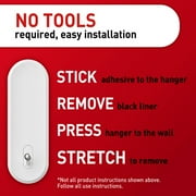 Command Medium Wire Hooks, White, 2 Hooks, 4 Strips Per Pack