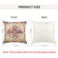 thumbnail image 4 of Throw Pillow Cover 18"x18" Boho, Vintage Persian Pillow Cover Ethnic Decorative Pillow Cases Home Outdoor Square Pink Pillowcase for Bed Sofa Couch, 4 of 6