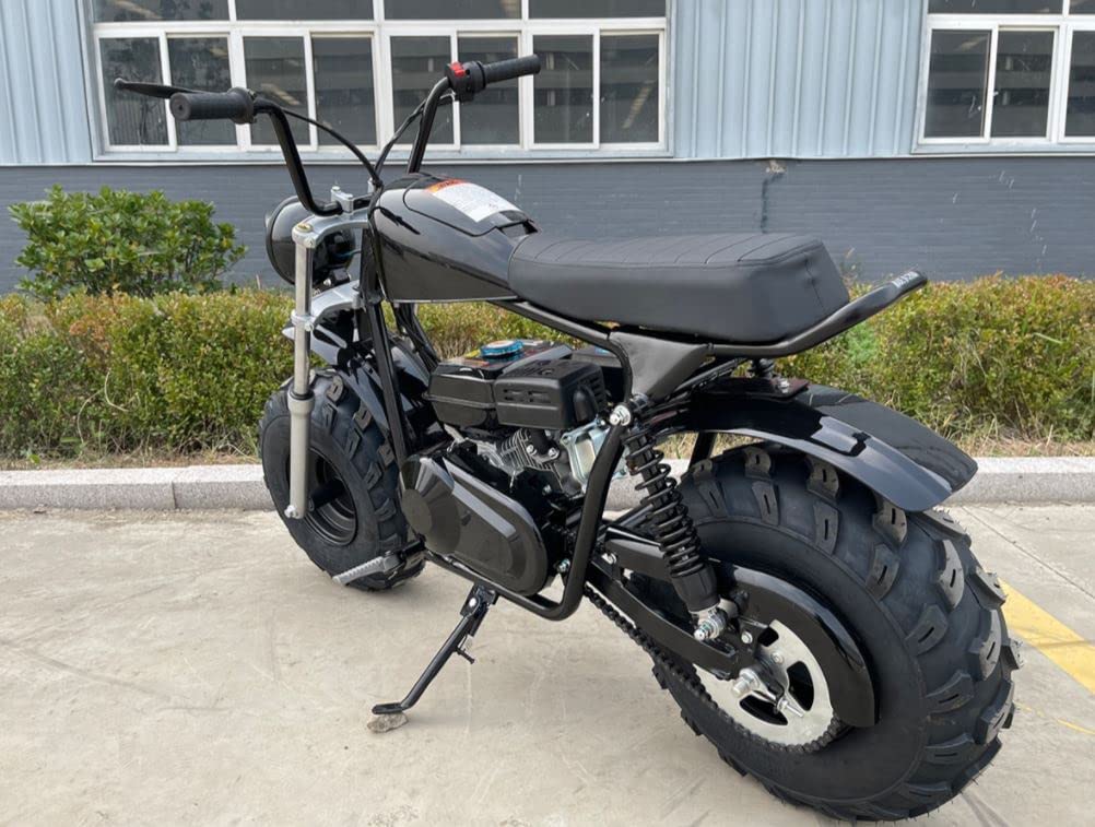 Vitacci MudStar 200 OffRoad Super Bike Motorcycle 200cc Trail Bike for Youth and Adults Pull Start Engine Wide Tires Powersport ( Color : Black )
