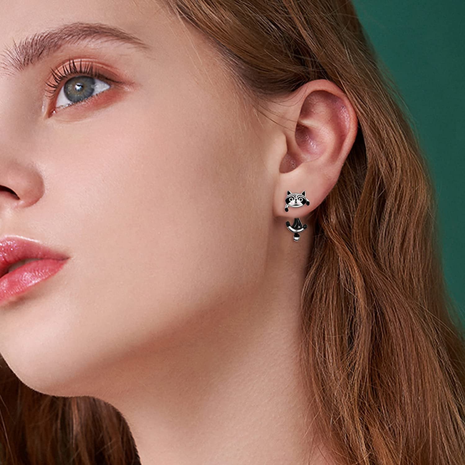 raccoon earrings