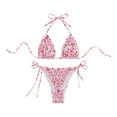 thumbnail image 1 of Traje de baño de dos piezas Tankini femenino transpirable para mujer para fiesta de verano Rosa, 1 of 9