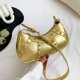 thumbnail image 4 of Bolsa De Hombro Bolso bandolera para mujer Bolso de mensajero informal Bolso de mano con diseño de remaches de verano (Oro) Tmvgtek Para Estrenar, 4 of 6
