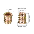 thumbnail image 2 of Unique Bargains 5/16-18 x 15mm Threaded Inserts Nuts, 100 Pack Wood Insert Nuts with Hex Wrench, 2 of 5