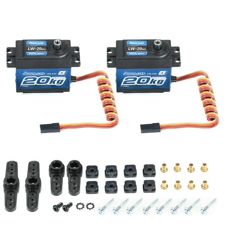 2pcs Power HD LW-20MG 20Kg Waterproof High Torque Digital Servo with Metal Gear for RC 1/10 1/8 Off-road Car Buggy (Best High Torque Steering Servo)