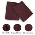 thumbnail image 6 of Trident Soft and Plush 2 Piece Solid Print Cotton Bath Towel Set, Wine Red, 6 of 7