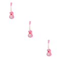 thumbnail image 1 of Bewildely Instrumento Musical de plástico respetuoso con el medio ambiente, seguro para niños, ukelele, instrumento Musical, conejo rosa Type1 NO1, 1 of 6