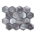 thumbnail image 2 of Sample - Modket Gray Aluminum Hexagon Modern Metallic Modern Mosaic Tile Backsplash Kitchen Wall, 2 of 6