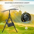 thumbnail image 4 of Outsunny Outdoor Patio Swing Chair with Adjustable Canopy, Black, 4 of 9