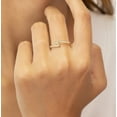 thumbnail image 4 of vylahjewellery 14K Yellow Gold Zig Zag Wedding Ring Dainty Stackable Jewelry for Women Round Cut Moissanite Diamond Ring Engagement Rings Modern Adjustable Band, 4 of 5