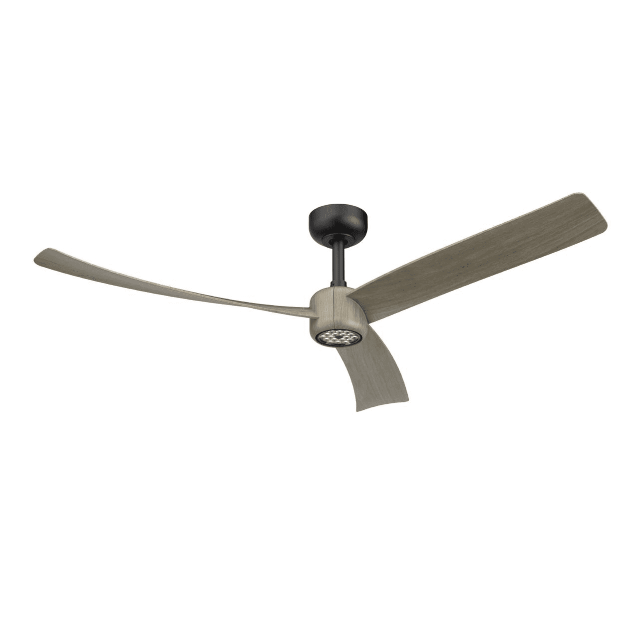 52 Inch Modern Ceiling Fan with Lights, 3 Blades Black Walnut Finish, Reversible DC Motor, 3000-6500K Dimmable LED Light, Timer & Remote Control for Living Room Bedroom Kitchen