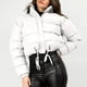 thumbnail image 1 of Ailaofu Women's Puffer Stand Collaraist Zipper Jackets Winter Warm Down Jacket Coat, 1 of 7