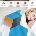 thumbnail image 3 of Orinice Geometric Shapes Warm Lightweight Blanket Soft Fleece Throw Blanket for All Seasons - Ideal for Living Rooms, Sofa Decor, and Cow Gifts - Flannel Material Blanket in Multiple Sizes 40x50in, 3 of 6