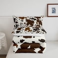 Cow Print Comforter Set Adult Women Brown Highland Cow Print Bedding ...