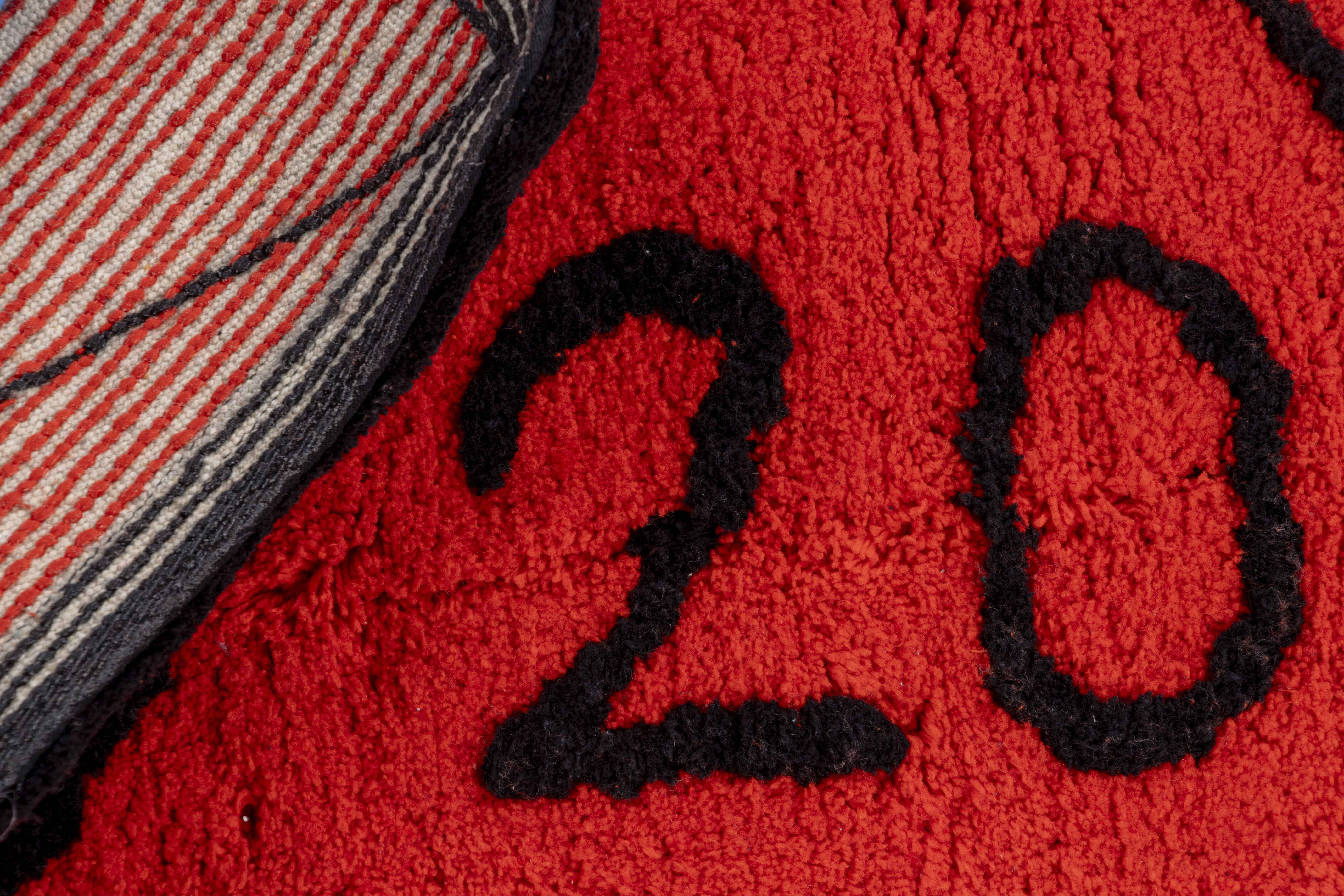 Stranger Things D20 Dice Tufted Rug, 25" x 29", Cotton, Red, Netflix