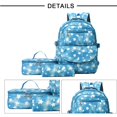 thumbnail image 2 of 3Pcs School Backpack Set Star Printed with Lunch Bag & Pencil Case (Pink), 2 of 9