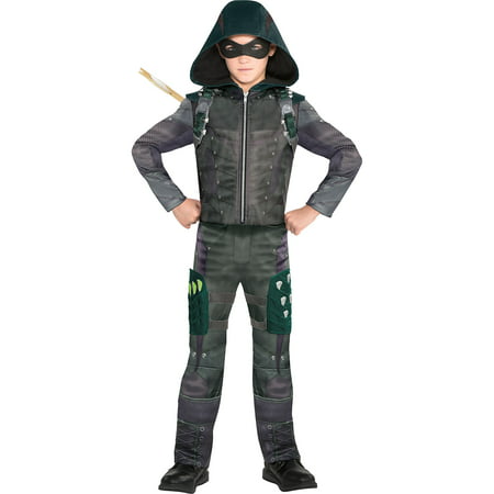 Suit Yourself Green Arrow Costume for Boys, Includes a Jumpsuit, a Mask, a Quiver, and 2 Thigh