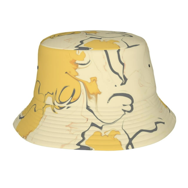 ZICANCN Bucket Hat -Marbled Unisexe Imprimé Réversible Bucket Hat pour Pêche Plage Extérieur