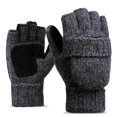 thumbnail image 1 of Guantes de pelo de concha de almeja de medio dedo para adultos en invierno, 1 of 5