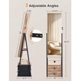thumbnail image 4 of Skyhill Jewelry Cabinet Armoire, Full-Length Mirror Lockable with with 2 Drawers and Shelf（Oak）, 4 of 8