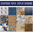 thumbnail image 3 of Classic Mechanical Scrapbook Paper 6 Inches Retro European Style DIY Craft 12 Sheets 15x15cm 140g Thickened, 3 of 3